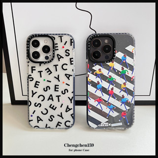 Casetify เคสโทรศัพท์มือถือ ลายตัวอักษรภาษาอังกฤษ แต่งกลิตเตอร์ สําหรับ iPhone 14ProMax 13Pro 13 11 12Promax 13Promax 11 12 13 14