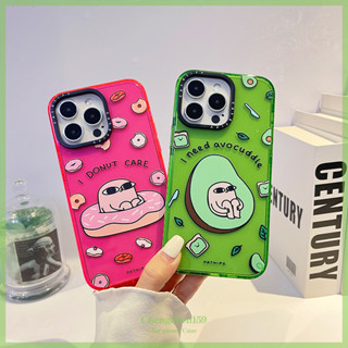 Casetify เคสโทรศัพท์มือถือ ลายอะโวคาโด โดนัท แต่งกลิตเตอร์ สําหรับ iPhone 14ProMax 13Pro 13 11 12Promax 13Promax 11 12 13 14