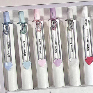 Ohaya DOMI Heart 0.5 มม. ST ปากกาหมึกเจล สีดํา สีแดง สามารถเปลี่ยนไส้ได้ DM999