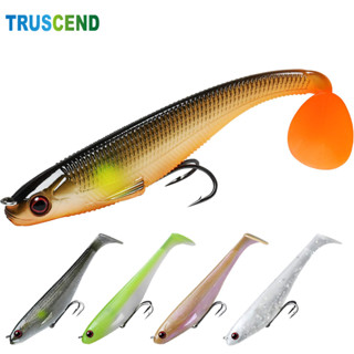 【5 ชิ้น】TRUSCEND เหยื่อตกปลาแบบอ่อนหัวจิ๊กแบบเบ็ดล่วงหน้า, เหยื่อตกปลาหางพายสำหรับการตกปลากะพง, เหยื่อตกปลาชะโดหรือลูกกบพร้อมสปินเนอร์, เหยื่อตกปลาระดับพรีเมียม