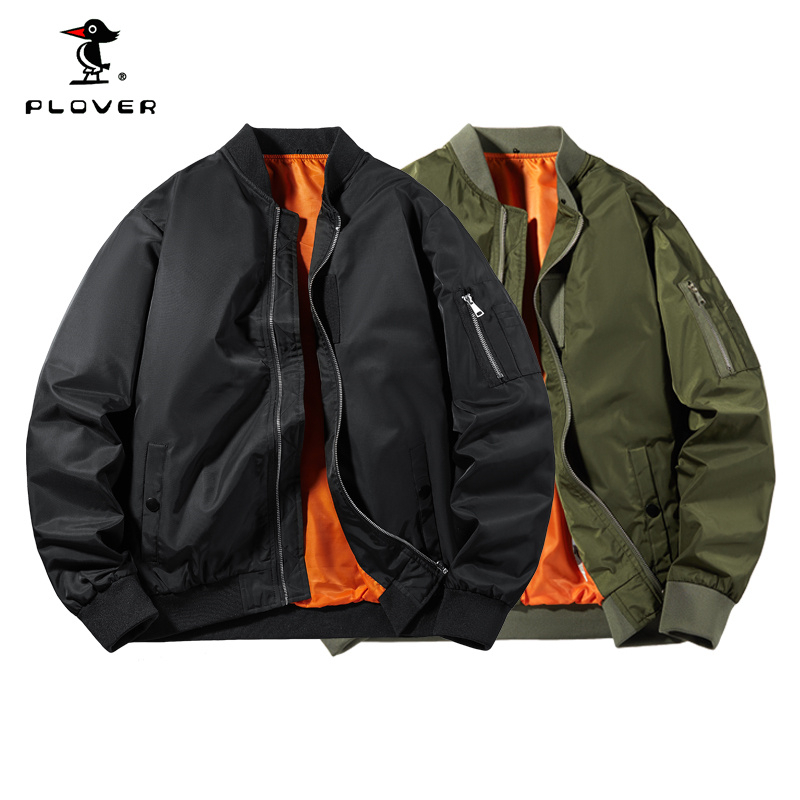 แจ็คเก็ต PLOVER แจ็คเก็ตนักบินย้อนยุคอเมริกันชายและหญิงคู่หลวมแจ็คเก็ตเครื่องแบบเบสบอล L-4XL