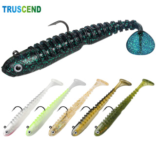 【6 ชิ้น】TRUSCEND เหยื่อตกปลาแบบนุ่ม Footed Tail Swimbaits เหยื่อตกปลาระดับพรีเมี่ยม