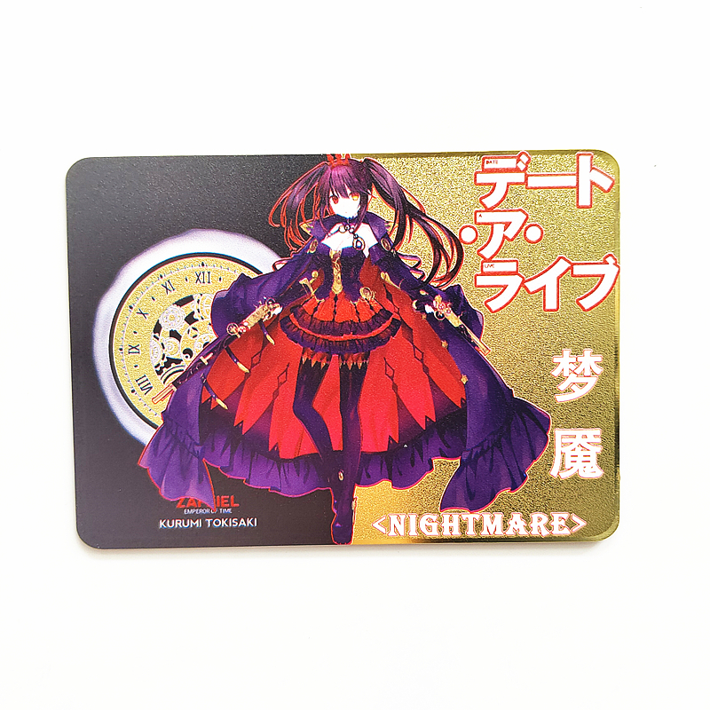 การ์ดโลหะ ลายการ์ตูนอนิเมะ Tokisaki Kurumi Card Collection DATE A LIVE