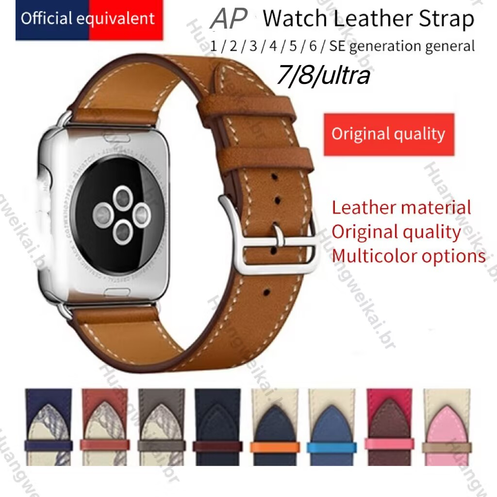 สายนาฬิกาข้อมือหนัง สําหรับสมาร์ทวอทช์ 3 4 5 6 7 8 9se ultra 49 มม. 44 มม. 45 มม. t500 w27 pro max h
