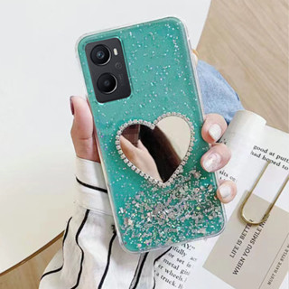 เคส-For OPPO A17K A98 A78 Reno 8T 5G Reno 8Z 7Z A96 A76 Reno 6Z A16 A54 A74 A94 A15 A93 Reno 5 4 A53 A31 A12 A92 A52 F7 A9 A5 2020 A5S  Heart Mirror|HY