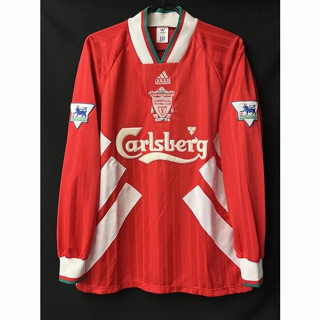 Gao Pin 1993/1995 เสื้อยืดแขนยาว ลาย Liverpools home สไตล์เรโทร