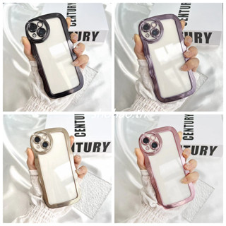 เคส Samsung S10Plus เคส Samsung S20 FE เคส Samsung S21 5G เคส Samsung S21 FE เคส Samsung S21ultra 5G เคส Samsung  S22 5G เคส Samsung S22 ultra Electroplated Wave กรณีโทรศัพท์โปร่งใสเคส