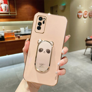 เคสโทรศัพท์มือถือ ชุบไฟฟ้า ขอบตรง ลายแพนด้าสามมิติ สําหรับ Huawei P20 Huawei P20lite Huawei P20pro Huawei P30lite Huawei P30 Huawei P30pro