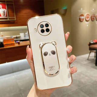 เคสโทรศัพท์มือถือชุบไฟฟ้า ขอบตรง ลายแพนด้าสามมิติ สําหรับ Redmi note9 Redmi note9Pro Redmi note9S Redmi note8 Redmi note8Pro Redmi note7 note7pro Redmi note8T