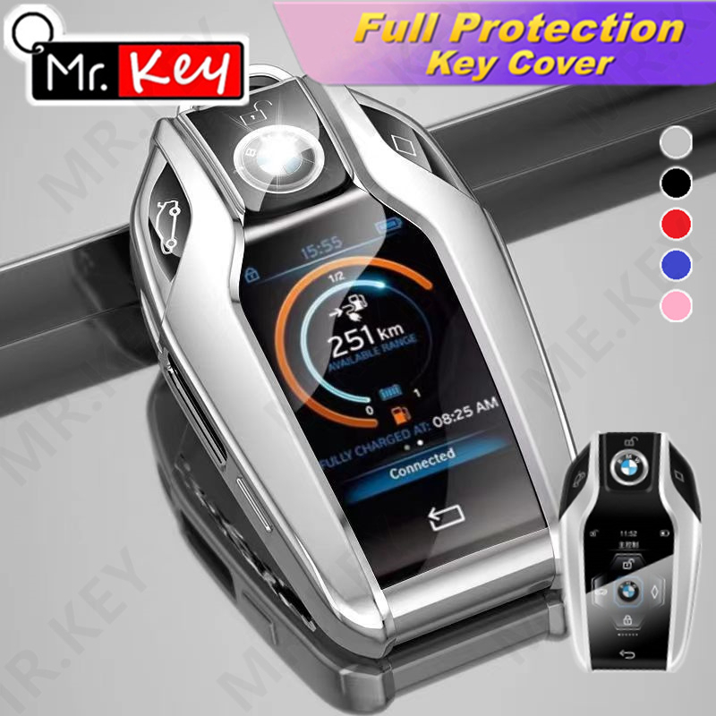[Mr.Key] ใหม่ BMW Remote Display Key Case Fob สําหรับ 2018 2017 2016 BMW 7 series I12 G12 G11 Keyless LCD Cover Protector