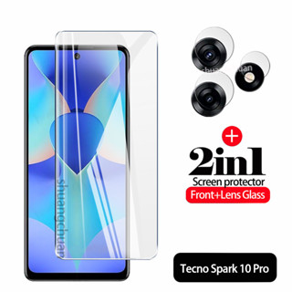 Tecno spark 10 pro กระจกนิรภัยกันรอยหน้าจอ HD 3D สําหรับ Tecno spark 10 spark 10c 2in1