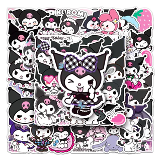 50 ชิ้นตลก Kuromi สติกเกอร์กันน้ํา DIY สําหรับโทรศัพท์แล็ปท็อปรถสติกเกอร์ Creative Home Decal