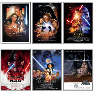 สติกเกอร์โปสเตอร์ ลาย Star Wars1 สําหรับตกแต่งผนัง บาร์ ห้องนั่งเล่น