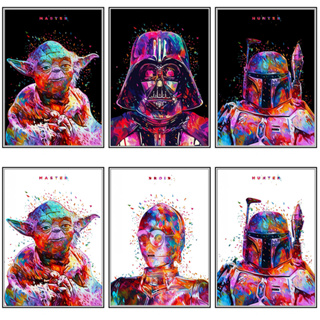 สติกเกอร์วอลเปเปอร์ ลาย Star Wars สําหรับตกแต่งผนัง ห้องนั่งเล่น บาร์