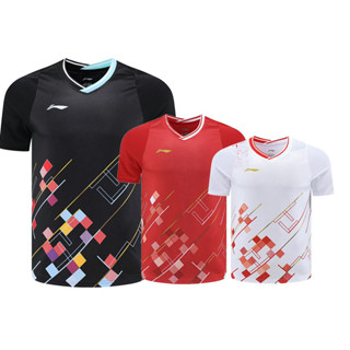 LI NING ใหม่ เสื้อกีฬาแบดมินตัน ซับเหงื่อ แห้งเร็ว สําหรับผู้ชาย และผู้หญิง 2023