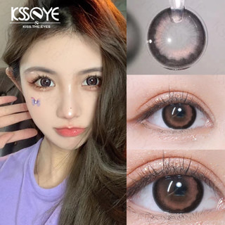 【KSSEYE】คอนแทคเลนส์สายตาสั้น ลายดอกกุหลาบ สีน้ําตาล 14.5 มม. (0~-8.00) สําหรับนักเรียน ผู้หญิง 1 ชิ้น