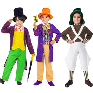 ชุดคอสเพลย์ Willy Wonka Charlie and The Chocolate สําหรับเด็กผู้ชาย