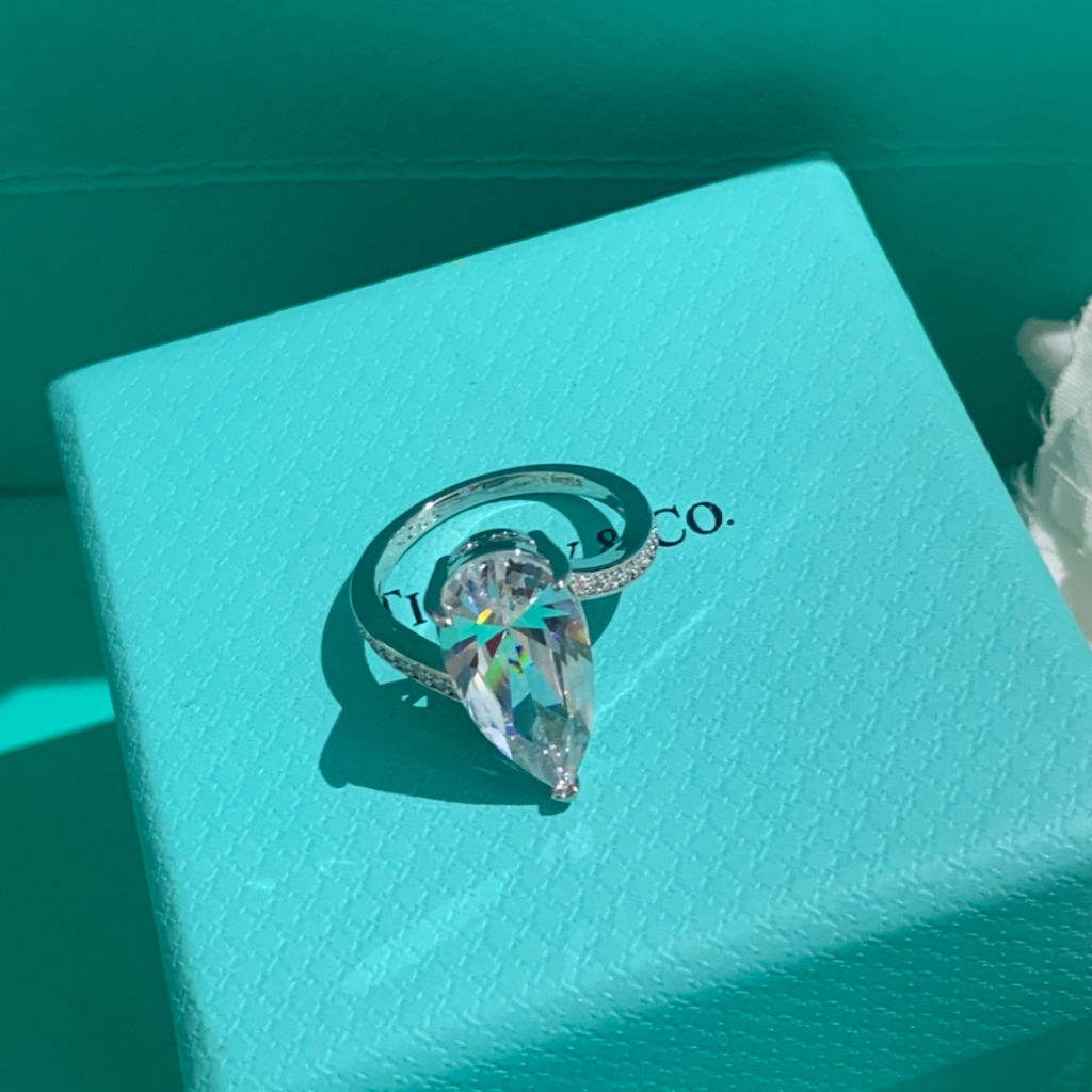 แหวนเพชร ลายโลโก้ Ti&CO แฟชั่นเรียบง่าย สําหรับผู้หญิง 2023