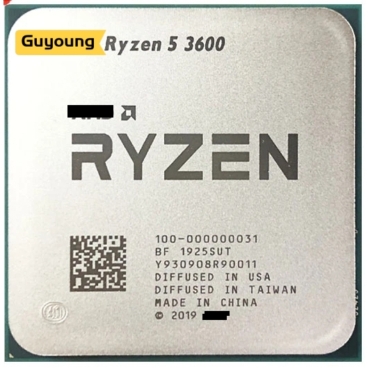 Yzx Ryzen 5 3600 R5 3600 3.6 GHz ซ็อกเก็ตโปรเซสเซอร์ CPU AM4 7NM 65W L3=32M 100- หกแกน สําหรับเล่นเกม000000031