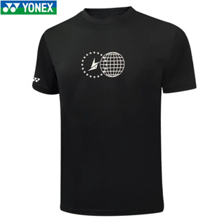 Yonex เสื้อยืดกีฬาแบดมินตัน แขนสั้น แบบแห้งเร็ว สําหรับผู้ชาย และผู้หญิง 10061LDCR