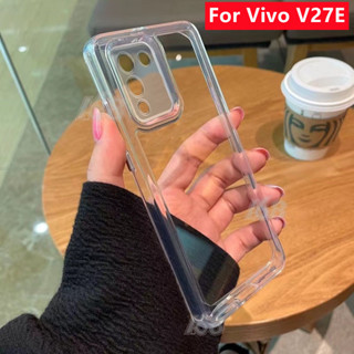 เคส Vivo V29 5G เคส Vivo V27 V23 5G เคส Vivo V27 Pro เคส Vivo V27E V23E 5G เคส Vivo Y33S Y21 T1X T1 5G เคส  เคสกันกระแทก พร้อมตัวป้องกันกล้อง แบบใส หนา กันกระแทก เคสหรูหรา เคสอวกาศใส