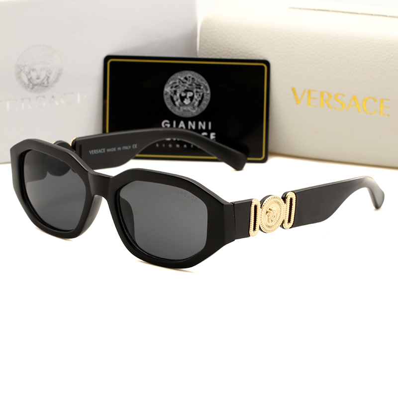 Versace แว่นกันแดด ทรงสามเหลี่ยม ตาแมว เซ็กซี่ สไตล์วินเทจ UV400 สตรีท แฟชั่น สําหรับผู้หญิง