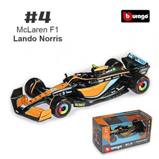 Bburago 1:43 2022 F1 McLaren MCL36 #4 แลนด์โด นอร์ริส #โมเดลรถแข่ง Daniel Ricciardo Formula Racing Team Diecast อัลลอย ของเล่นสะสม สําหรับเด็ก มี 3 ชิ้น