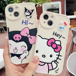 เคสไอโฟน การ์ตูนน่ารัก case iPhone14 13 คู่รักการ์ตูนโบกเมโลดี้เคทีแคท+ตุ๊กตา3มิติ เคสซิลิโคน  เคสไอโฟน12 เคสไอโฟน7พลัส เคสไอโฟน11 เคสiPhone14Pro caseiPhone13promax เคสไอโฟนxr 14PROMAX casei12 เคสi11 se2020 i6 i6s cases