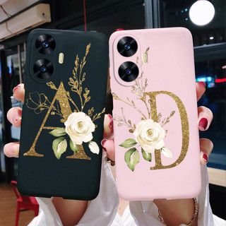 เคสโทรศัพท์มือถือ ซิลิโคนนิ่ม กันกระแทก ลายตัวอักษรน่ารัก สําหรับ Realme C55 NFC 2023 RMX3710 RealmeC55 C 55