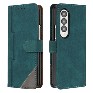 เคสโทรศัพท์หนัง ฝาพับ พร้อมช่องใส่บัตร สําหรับ Samsung Galaxy Z Fold 3 4 5G