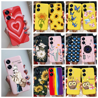 เคสโทรศัพท์มือถือ ซิลิโคนนิ่ม TPU ลายดอกทานตะวัน สีแคนดี้ สําหรับ Realme C55 2023 RealmeC55 RMX3710