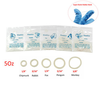 5packs Super Elastics Rubber Bands 5.0 Oz Ring