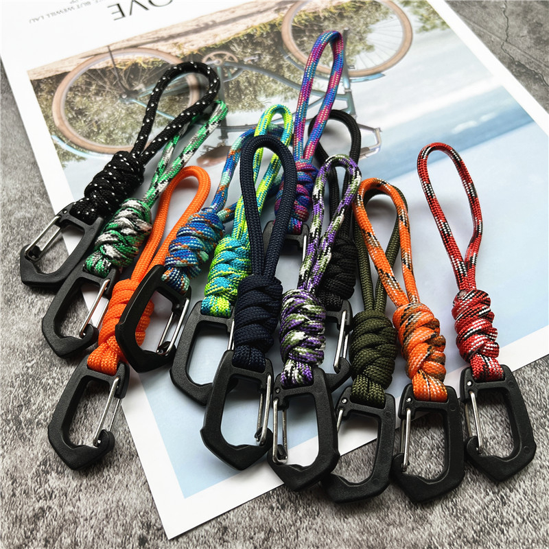 พวงกุญแจถัก cord เชือกเส้นเล็กกลางแจ้งสําหรับมีดสายรัดป้องกันการสูญหายที่มีสีสัน Landyards พรีเมี่ยมพวงกุญแจเชือกเส้นเล็กอุปกรณ์เสริม ราคา ถูกที่สุด ดีลบีเคเค