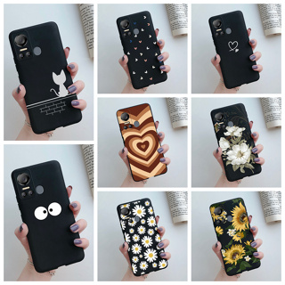 Itel Vision 5 S18 S663LC S663L เคสโทรศัพท์ การ์ตูนแมวน่ารัก สีดํา ซิลิโคนนุ่ม TPU เคสป้องกัน