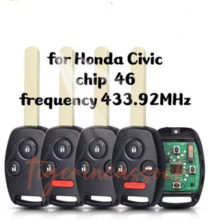 กุญแจรีโมตควบคุมระยะไกล สําหรับ Honda (ความถี่:433.92 MHz; ตัวจุดระเบิด: 46 ชิป) เป็น duplicate Honda CIVIC