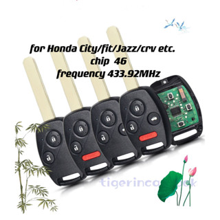 กุญแจรีโมตคอนโทรล สําหรับ HONDA (ความถี่ 433.92 MHz ชิปจุดระเบิด 46) สําหรับ CITY FIT JAZZ