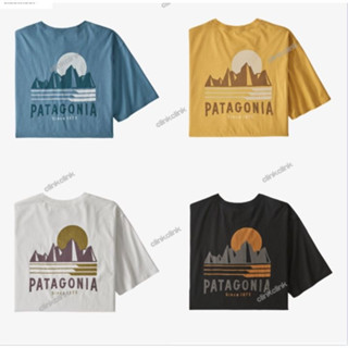 เสื้อยืดแขนสั้น ผ้าฝ้าย พิมพ์ลาย Patagonia สําหรับผู้ชาย