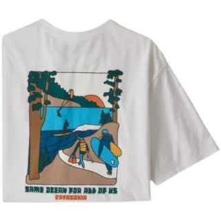 เสื้อยืดแขนสั้นลําลอง พิมพ์ลาย Patagonia Northwest Water สําหรับผู้ชาย และผู้หญิง