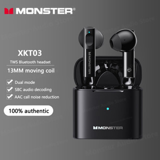 Monster XKT03 หูฟังบลูทูธไร้สาย กันน้ํา คุณภาพเสียง HIFI 5.2 สําหรับเล่นกีฬา