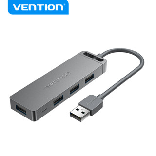 Vention 4 พอร์ต USB 2.0 ฮับ 480Mbps อลูมิเนียมฟอยล์ สําหรับแล็ปท็อป เดสก์ท็อป คอมพิวเตอร์