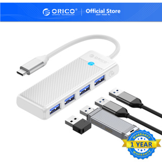 Orico อะแดปเตอร์ฮับ USB Type C 3.0 4 พอร์ต OTG แบบบางพิเศษ สําหรับคอมพิวเตอร์ PC (PAPW4A)