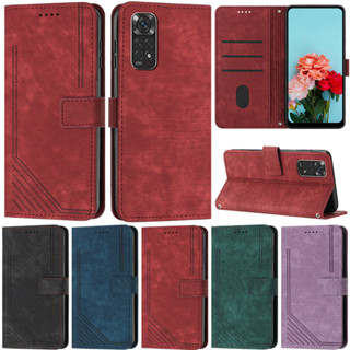 เคสโทรศัพท์หนัง Pu นิ่ม ผิวด้าน ฝาพับ พร้อมช่องใส่บัตร หรูหรา สําหรับ Xiaomi Redmi Note 11s 4G Note 11 4G Note 10 5G Note 10s 4G Note 10 4G Note 9 Note 8 Pro Note 11 Pro 5G