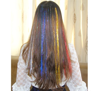 Fashion Multicolor Personality Laser Hair Accessories Long Ponytail Hair Pins Wig Hair Tinsel Glitter