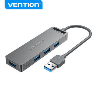 Vention ฮับ USB 3.0 4 พอร์ต ความเร็ว 5Gbps อลูมิเนียมฟอยล์ สําหรับแล็ปท็อป คอมพิวเตอร์ตั้งโต๊ะ