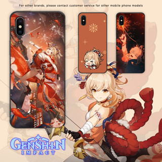 พร้อมส่ง Genshin Impact Yoimiya เคสโทรศัพท์มือถือกระจกนิรภัย / เคสซิลิโคนนิ่ม keqing kazuha ayaka ayato