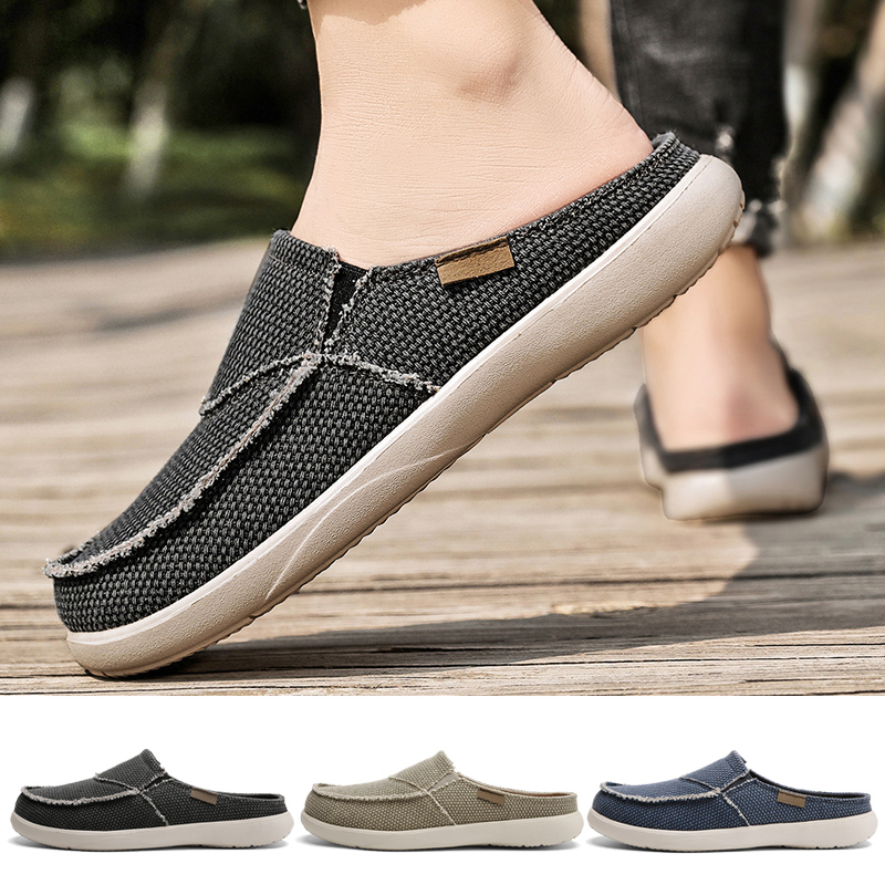 39-48 HEYDUDE รองเท้าแตะครึ่งกันลื่นแฟชั่น OEM คุณภาพสูงสําหรับผู้ชาย