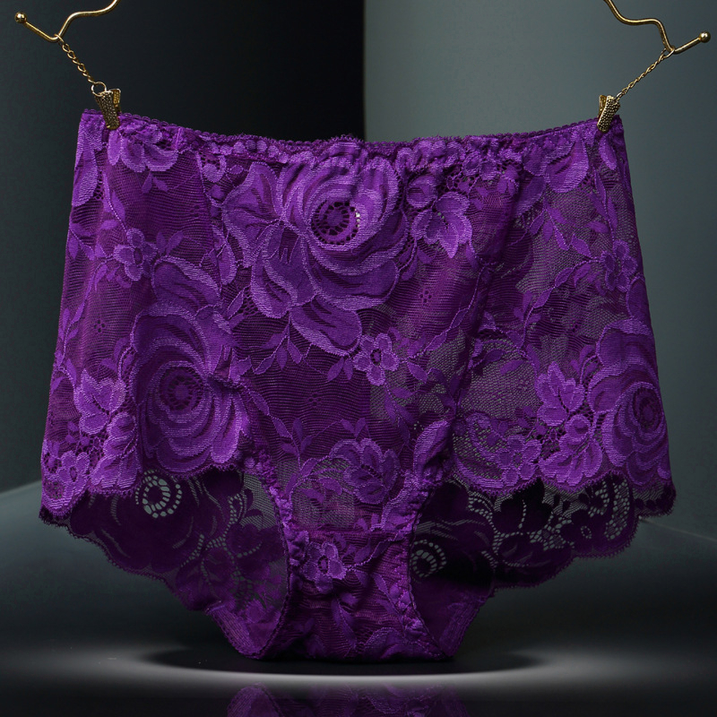 (4XL, 40~150 กก.) กางเกงชั้นในสตรี พลัสไซซ์ สุดเซ็กซี่ สําหรับสุภาพสตรี 11 สี กางเกงชั้นใน ลูกไม้ ดอกโบตั๋น ความยืดหยุ่นสูง ระบายอากาศได้ - รูปที่ 3
