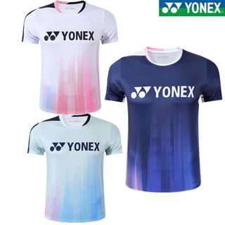 Yonex ใหม่ ชุดเสื้อแบดมินตัน แขนสั้น ดูดซับความชื้น แห้งเร็ว แฟชั่นฤดูร้อน สําหรับเด็กผู้ชาย และผู้หญิง