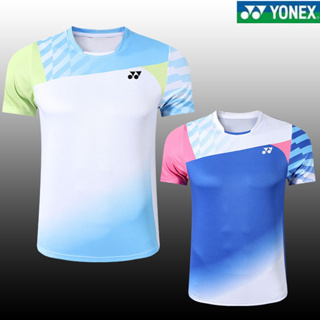 Yonexs ใหม่ เสื้อกีฬาแบดมินตัน แขนสั้น แบบแห้งเร็ว สําหรับเด็กผู้ชาย และผู้หญิง