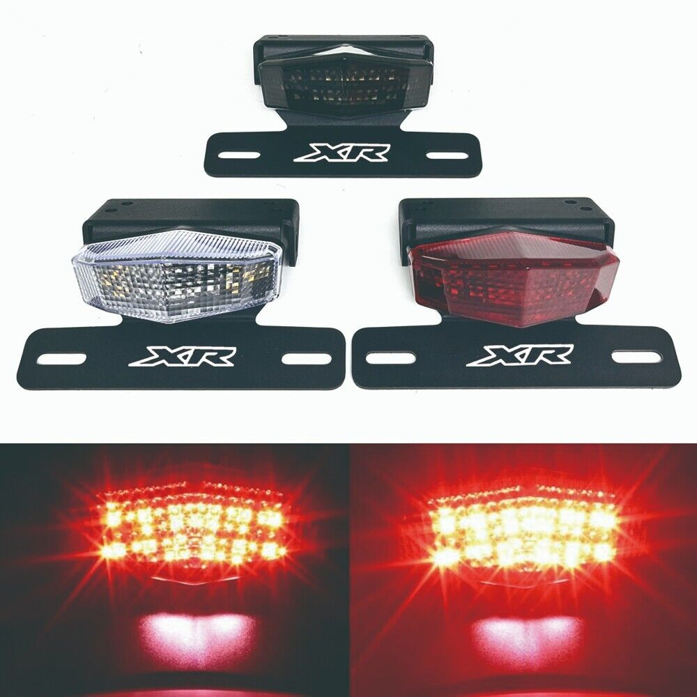 สําหรับHONDA XR250 XR400 xr250/400 xrโลโก้รถจักรยานยนต์แผ่นหมายเลขผู้ถือLEDแบบบูรณาการไฟท้ายหยุดไฟเบ